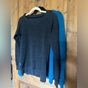 Icebreaker waffle sweatshirt charcoal grey small